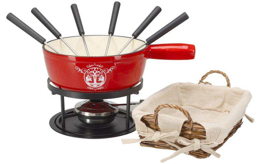 Nouvel Käsefondue-Set Hirsch 9 Teile, Rot