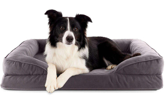 Lumaland Hundebett Indoor Cord M Grau
