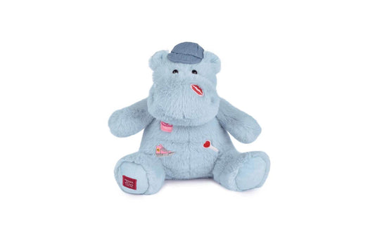 DouDou et compagnie Hippo 20 cm, Hellblau