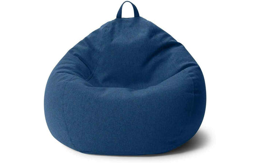 Blauer Sitzsack für entspanntes Sitzen im Wohnzimmer oder Freizeitbereich