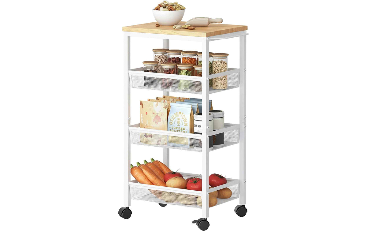 relaxdays Nischenwagen 77 x 22 x 45.5 cm Weiss