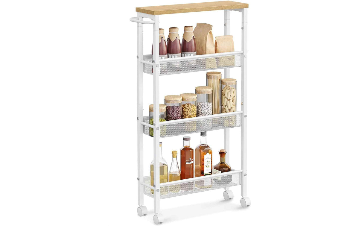 relaxdays Nischenwagen 77 x 13 x 45.5 cm Weiss