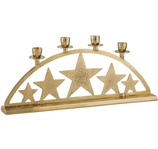 Boltze Weihnachtswindlicht Daphni, Gold, 51 x 6 x 22 cm