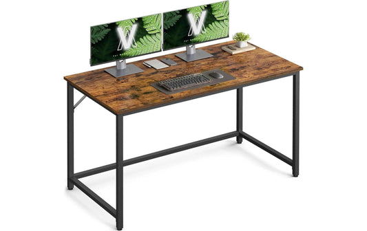 VASAGLE Tisch mit Platte Braun/Schwarz 120 x 60 cm