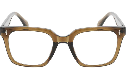 SMARTY Lesebrille Jandl +3,0 mit transparenter olivgrüner, rechteckiger Fassung