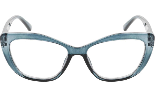 SMARTY Lesebrille Jenny +3,0 mit türkisfarbenem Kunststoffrahmen und rechteckigen Gläsern