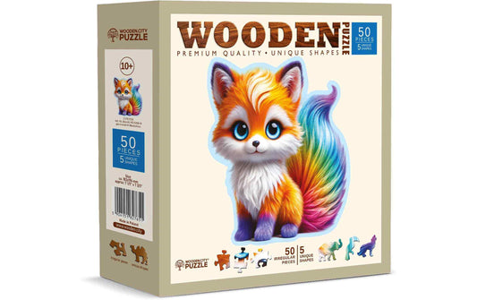 Wooden City Holz-Puzzle Cute Fox M 50 Teile