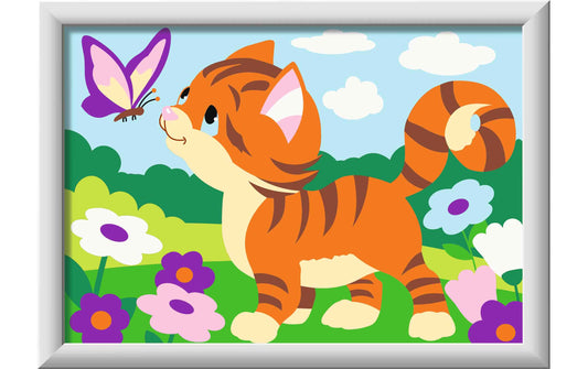 Ravensburger Malen nach Zahlen Katze mit Schmetterling Mehrfarbig