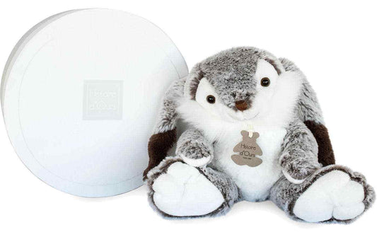 DouDou et compagnie Plüsch Hase Marius weich mit Geschenkbox 30 cm