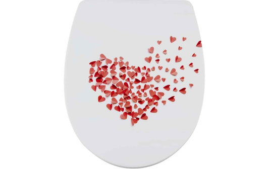 diaqua® Toilettensitz Arles Lovefall Rot/Weiss