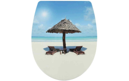 diaqua® Toilettensitz Beachlife Blau/Weiss