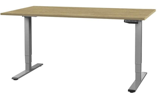 Contini Tisch höhenverstellbar Eiche Tischplatte 1.4x 0.8 m, Gestell