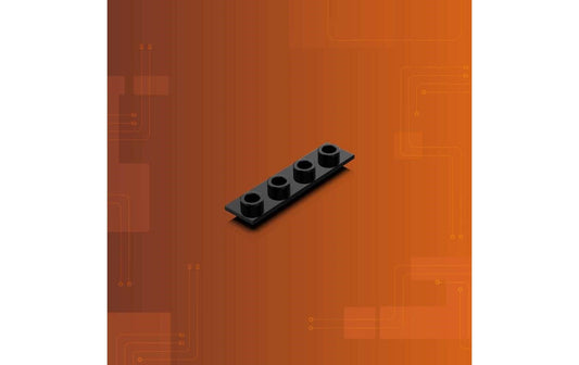 Light My Bricks 2.0 Tether Verbindungsplatte 1x4 Schwarz