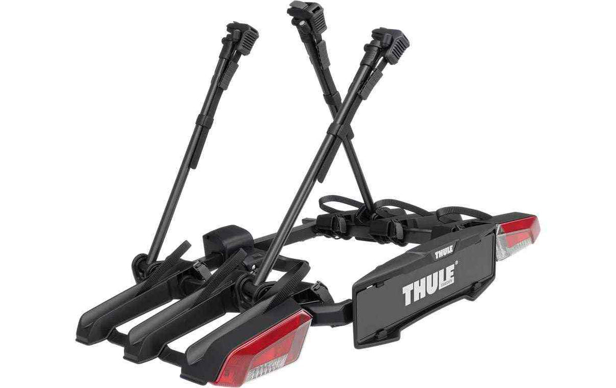 Thule VeloLite Fahrradträger für drei Fahrräder mit Rückleuchten und Befestigungsarmen
