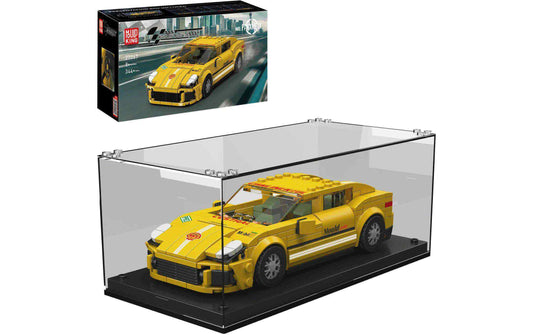 Mould King Rennwagen Panam Gelb Racing-Dekor 8-Stud-Massstab