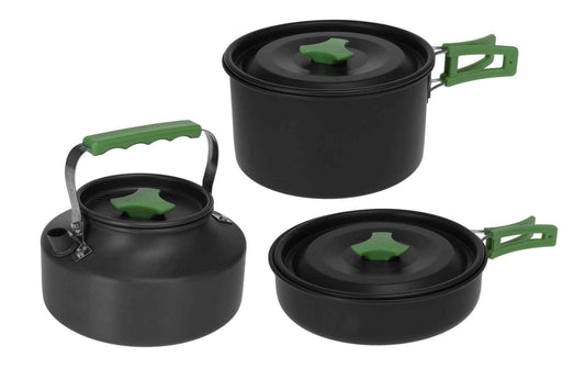 FTM Kochgeschirr-Set, 3-teilig, Schwarz