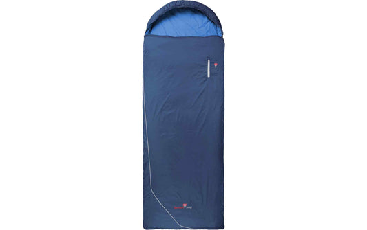 Grüezi Bag Schlafsack Wolle Camp Cotton Comfort 4 °C L 185 cm, Blau