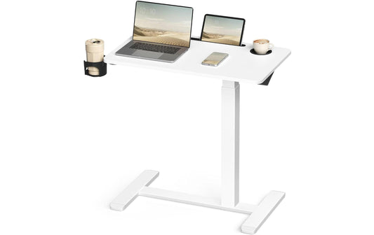 VASAGLE Stehtisch mit Platte 70 x 40 cm Weiss