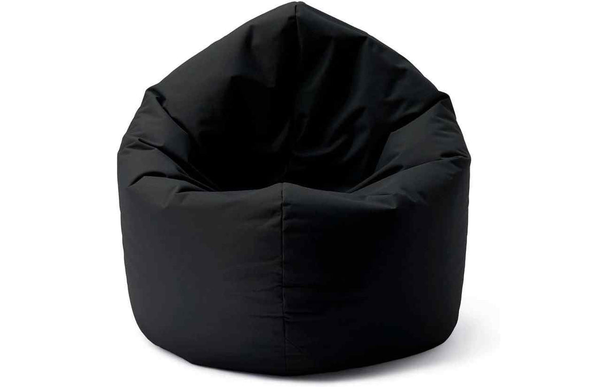 Lumaland Runder Sitzsack 2 in 1 – Schwarz, 300 l