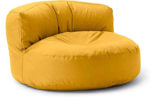 Lumaland Sitzsack-Sofa in Senfgelb mit breiter Sitzfläche