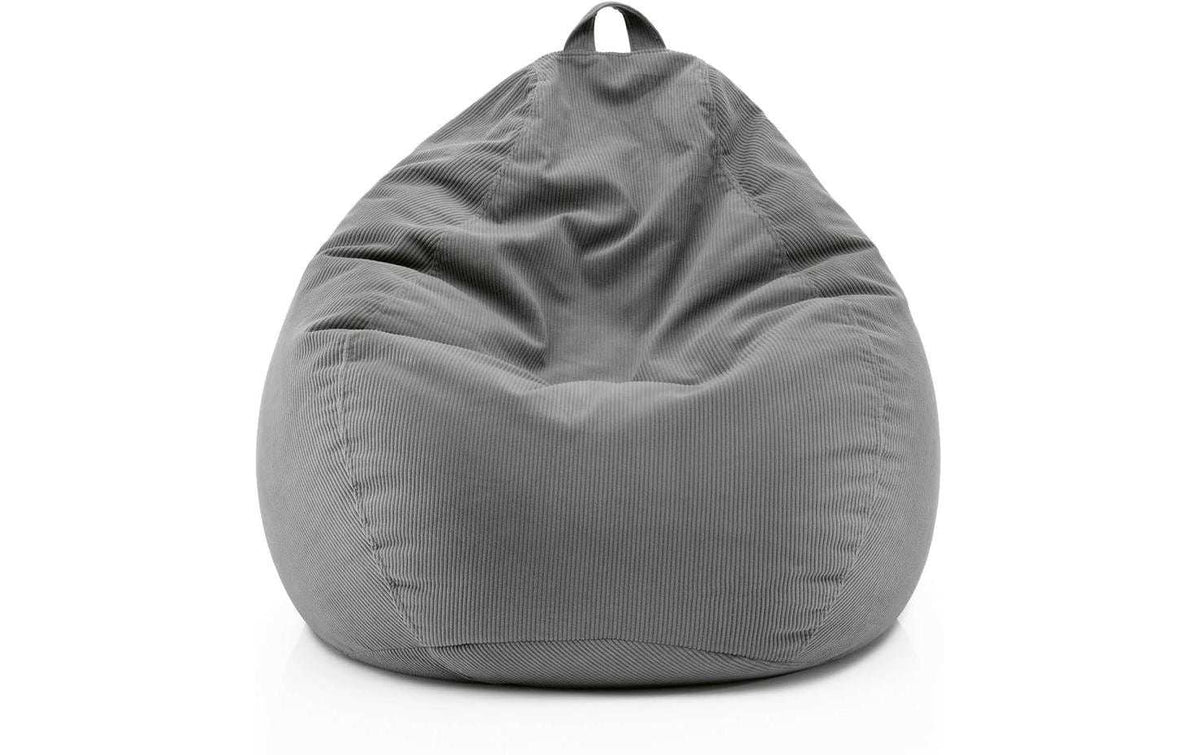 Lumaland Sitzsack Comfort – Grau, 185 l Polyester