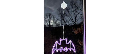 Dameco Aufhänger Fledermaus Fensterdekoration 13 LEDs