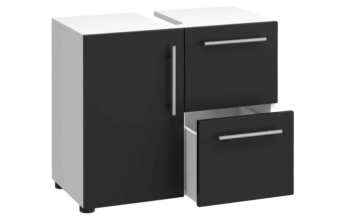 VCM Waschbeckenunterschrank Flandu 61 x 51 cm Weiss/Schwarz