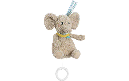 fehn Spieluhr Elefant, Plüsch, Beige, 20 cm