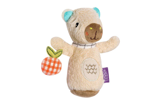 fehn Mini-Rassel Capybara Plüsch /Velours, Beige / Braun