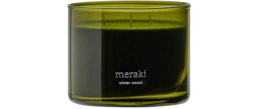 Meraki Weihnachtskerze Winter Woods Grün 340 G