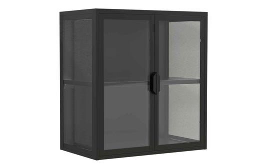 VCM Vitrine Flokas S 60 x 65 x 35 cm Schwarz
