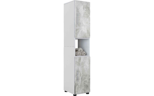 VCM Badezimmerregal Flandu 31 x 160 cm Braun/Grau
