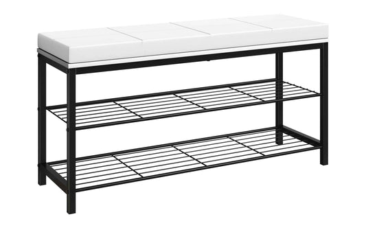 VCM Schuhschrank Taliro 90 x 48 x 30 cm Schwarz-Weiss
