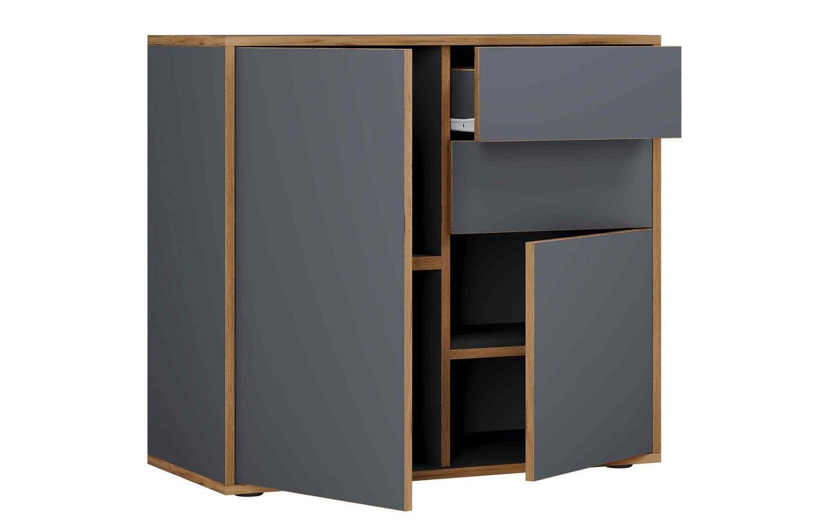 VCM Kommode Salia B80 79 x 74 cm Braun/Grau