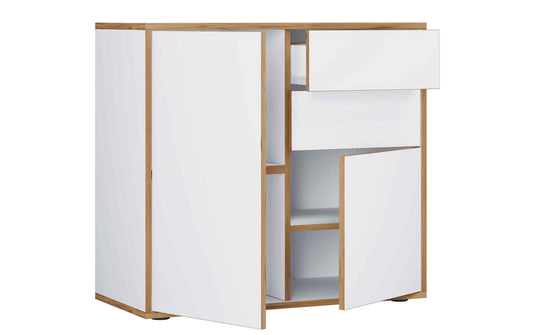 VCM Kommode Salia B80 79 x 74 cm, Braun/Weiss