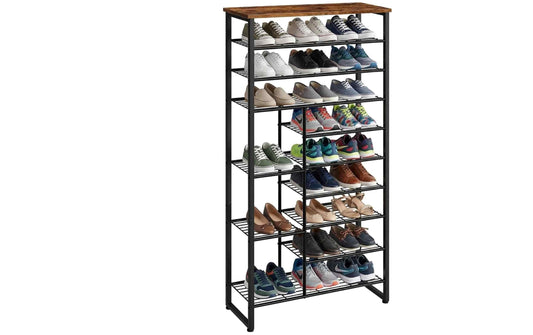 Relaxdays Schuhregal 75 x 172.5 cm Schwarz/Braun