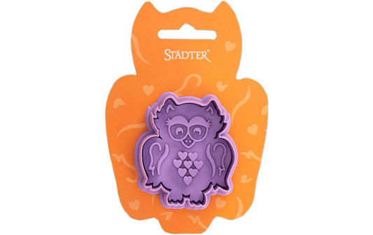 Städter Präge-Ausstecher Eule 4.3 x 5.5 cm, Lila