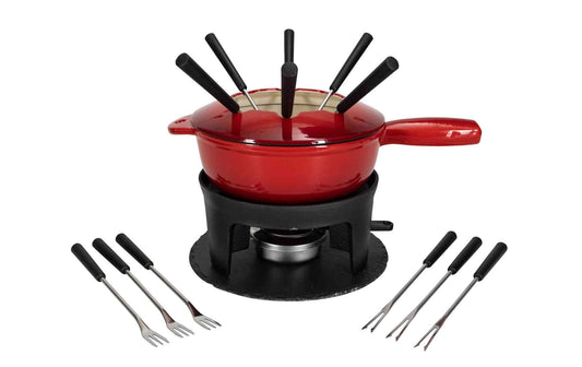 Nouvel Fondue-Set two in one, 16-teilig,Ø 22 cm 16 Teile, Rot