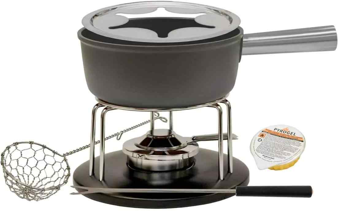 Heidi Cheese Line Fondue-Set 14 Teile, Schwarz
