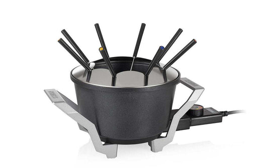 Princess Fondue Premium 10 Teile, Schwarz/Silber