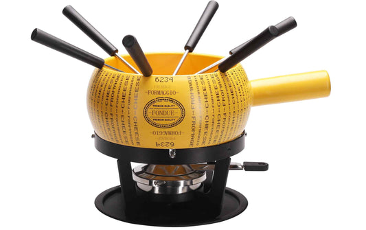 Nouvel Käsefondue-Set Parmino 9 Teile, Gelb