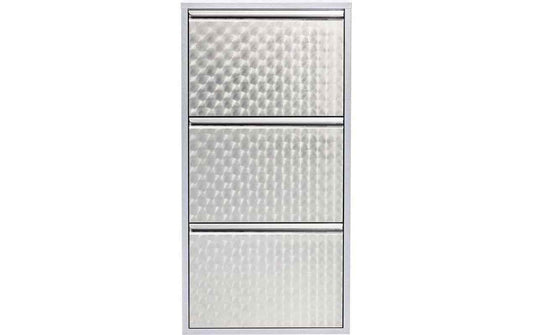 Kare Schuhschrank Caruso 3er Silber