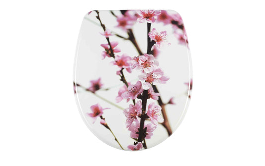 diaqua® Toilettensitz Nice Sakura Absenkautomatik, Weiss/Rosa