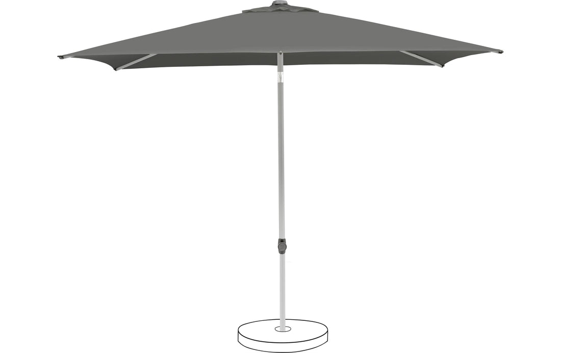 Glatz Sonnenschirm Steingrau 250 x 200 cm effektiver Sonnenschutz