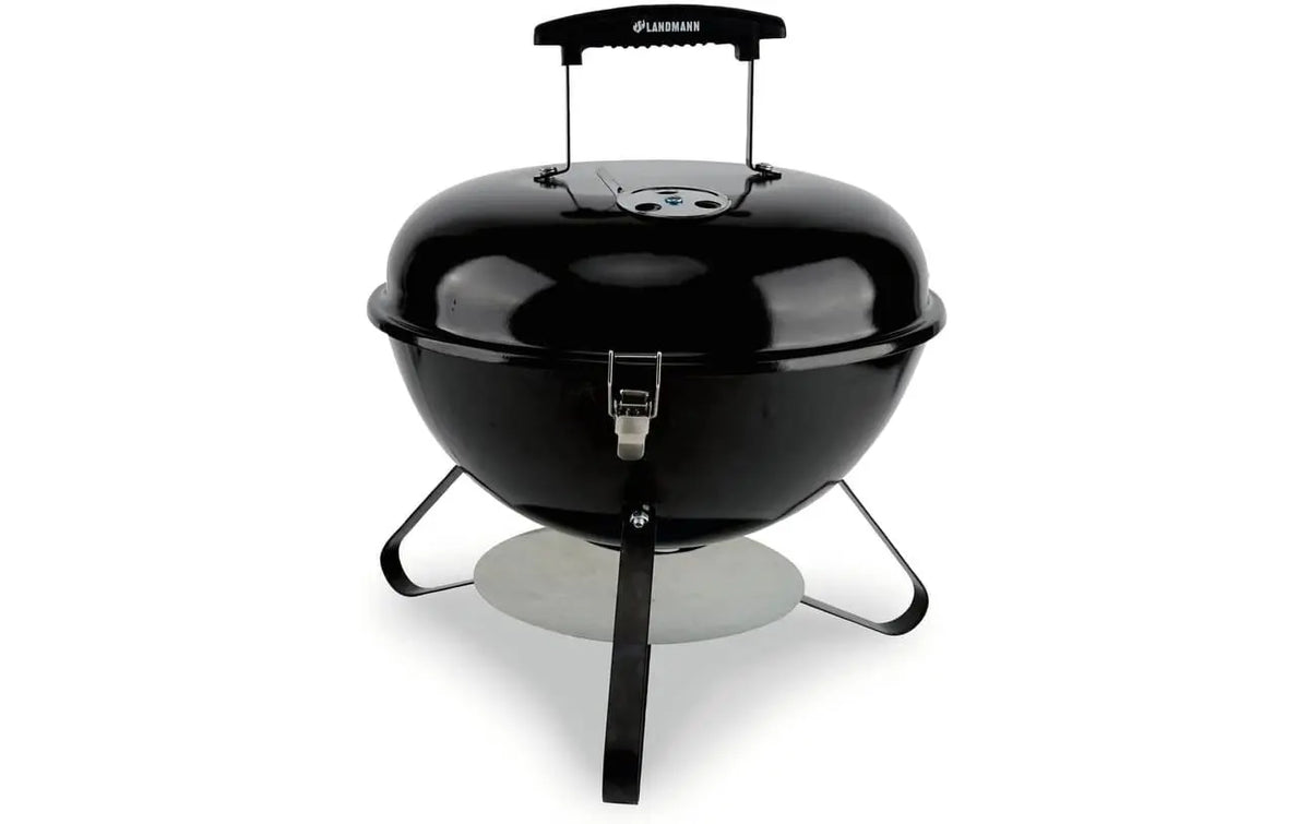 LANDMANN Kugelgrill Schwarz 36 cm – platzsparend und robust