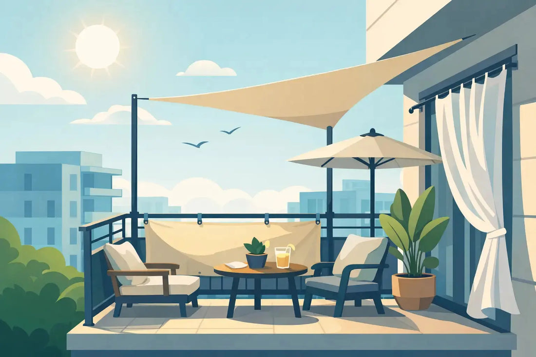 Sonnenschutz Balkon ohne Bohren richtig wählen