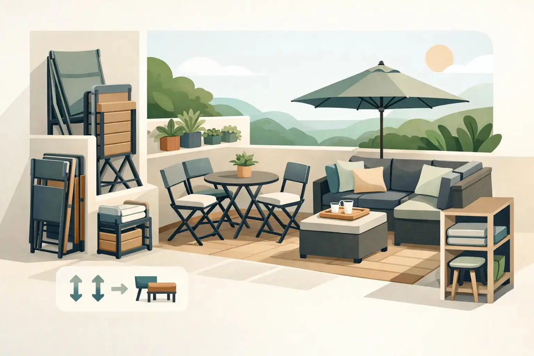 Gartenmöbel platzsparend für Terrasse wählen