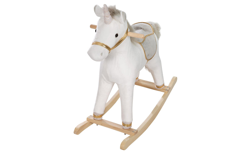 roba Schaukeltier Einhorn Grau/Gold/Weiss
