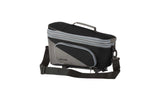 Racktime Gepäckträgertasche Talis Plus, 15 l, schwarz und grau, mit Reißverschluss und Schultergurt