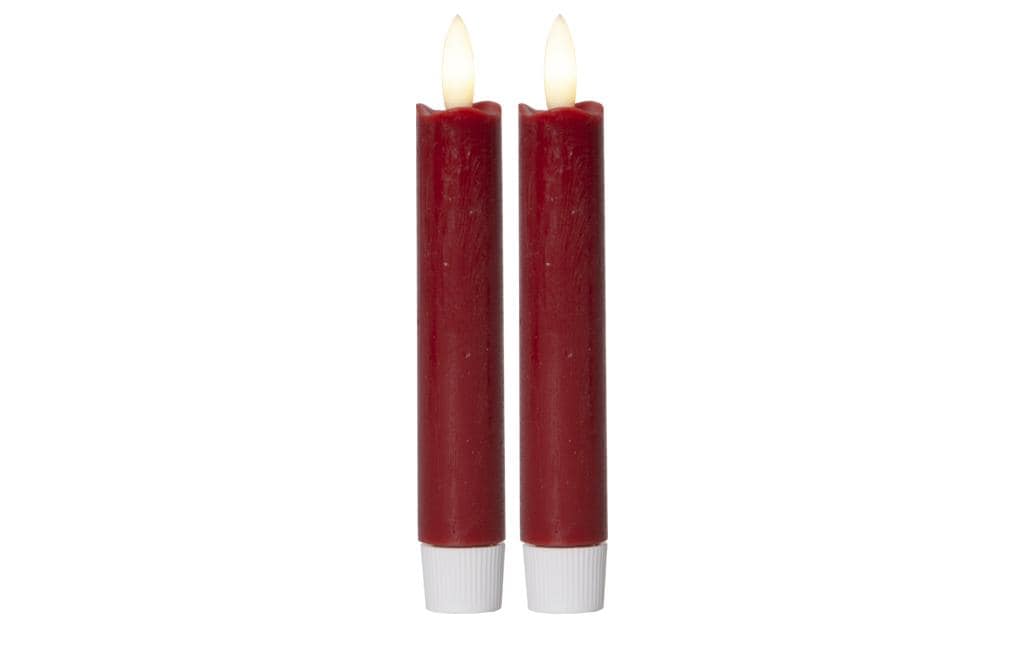 LED Dinner Kerzen Flamme 2er Set mit Timerfunktion